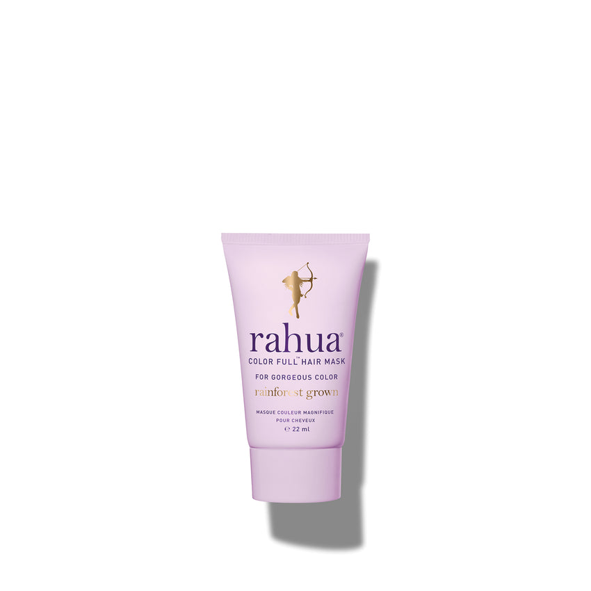 purple tube of rahua color full hair mask on a plain white background|variant:074-oz