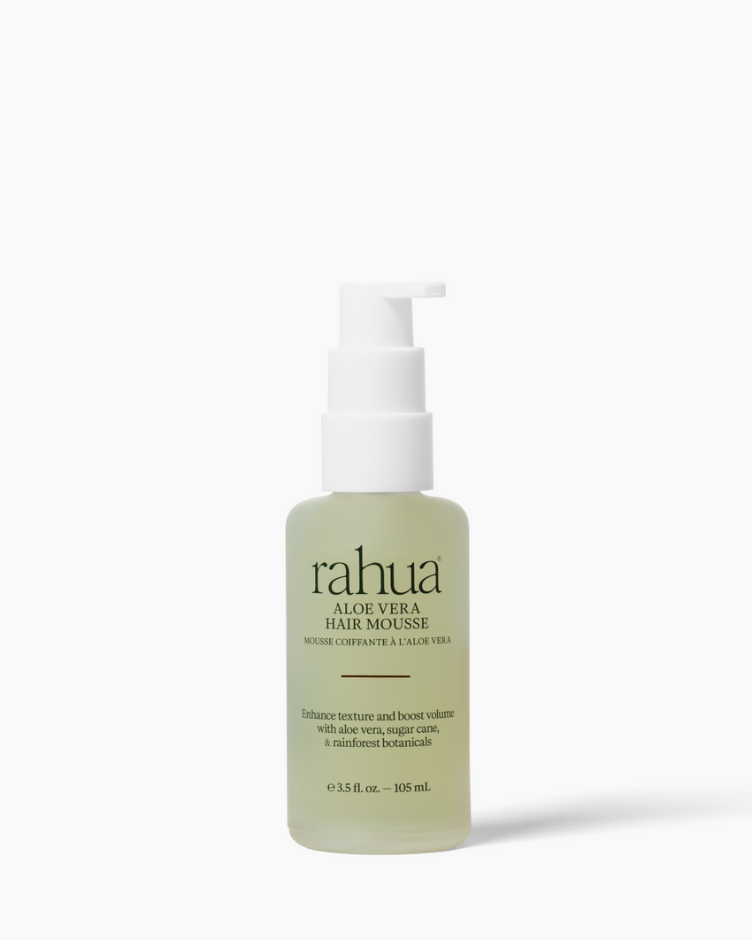 Rahua aloe vera hair moisturizer bottle on a white background