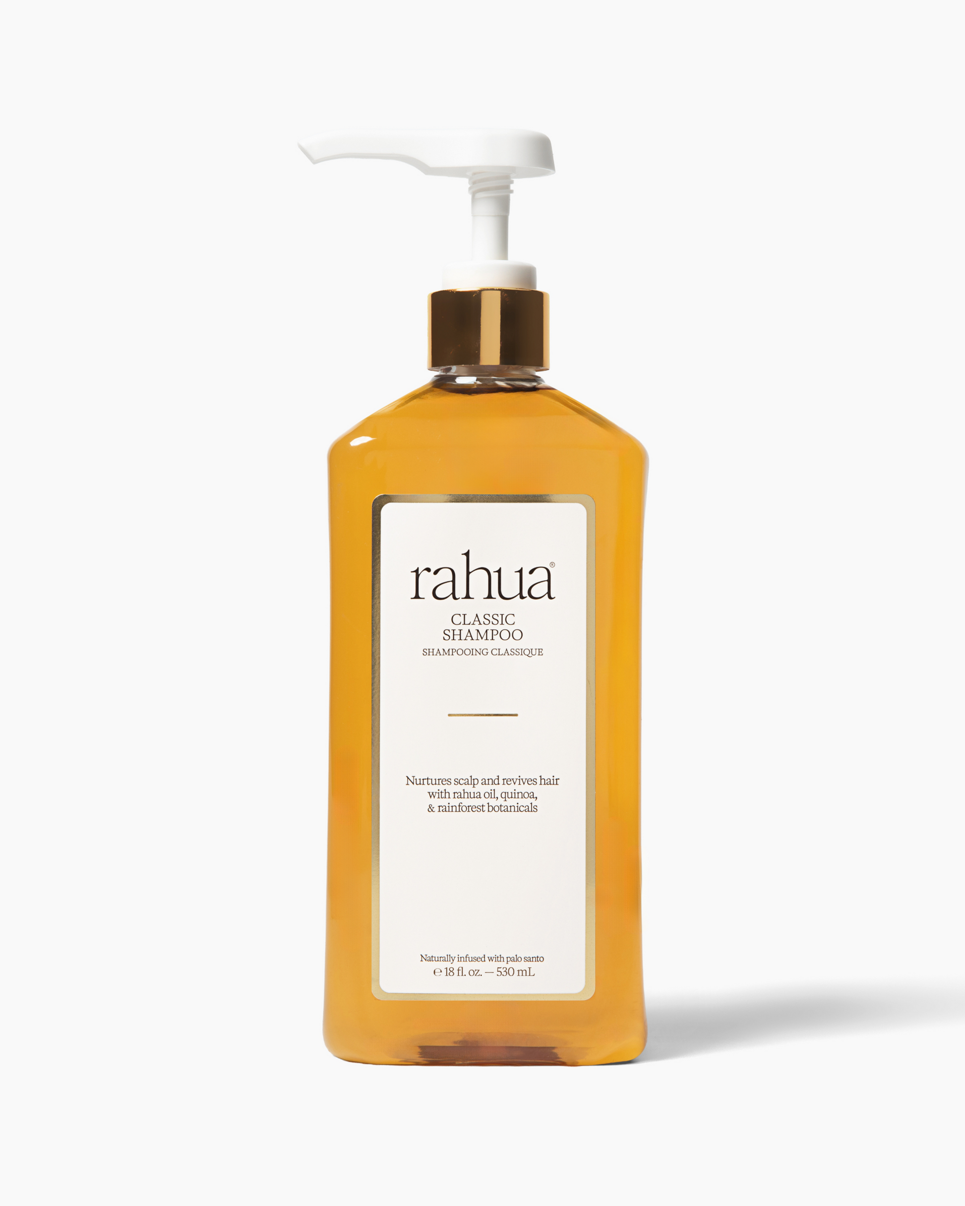 Rahua shampoo bottle on a white background|variant:18-oz