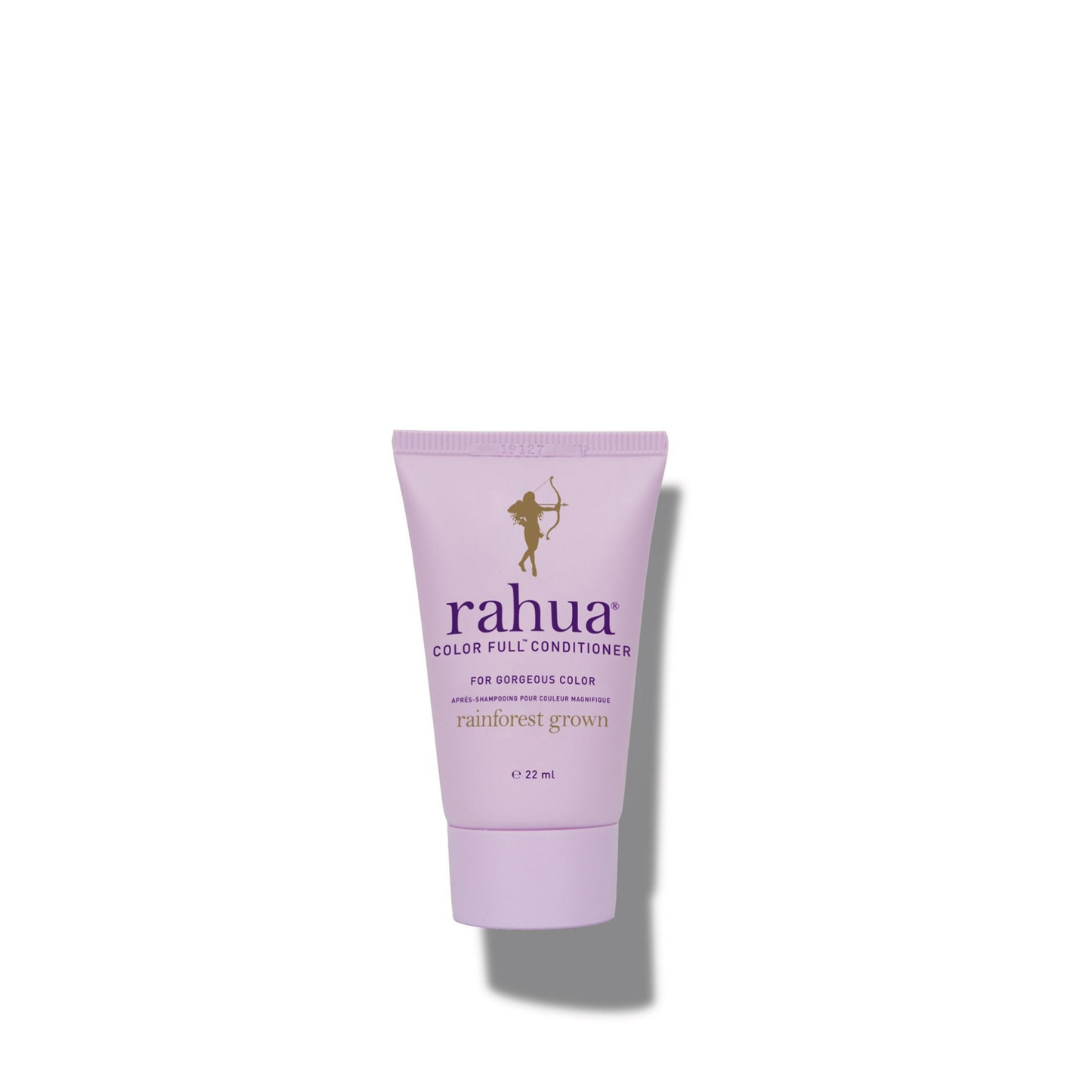 a purple tube of rahua color full conditioner on a plain white background 0.74 oz travel friendly tsa safe compliant|variant:074-oz