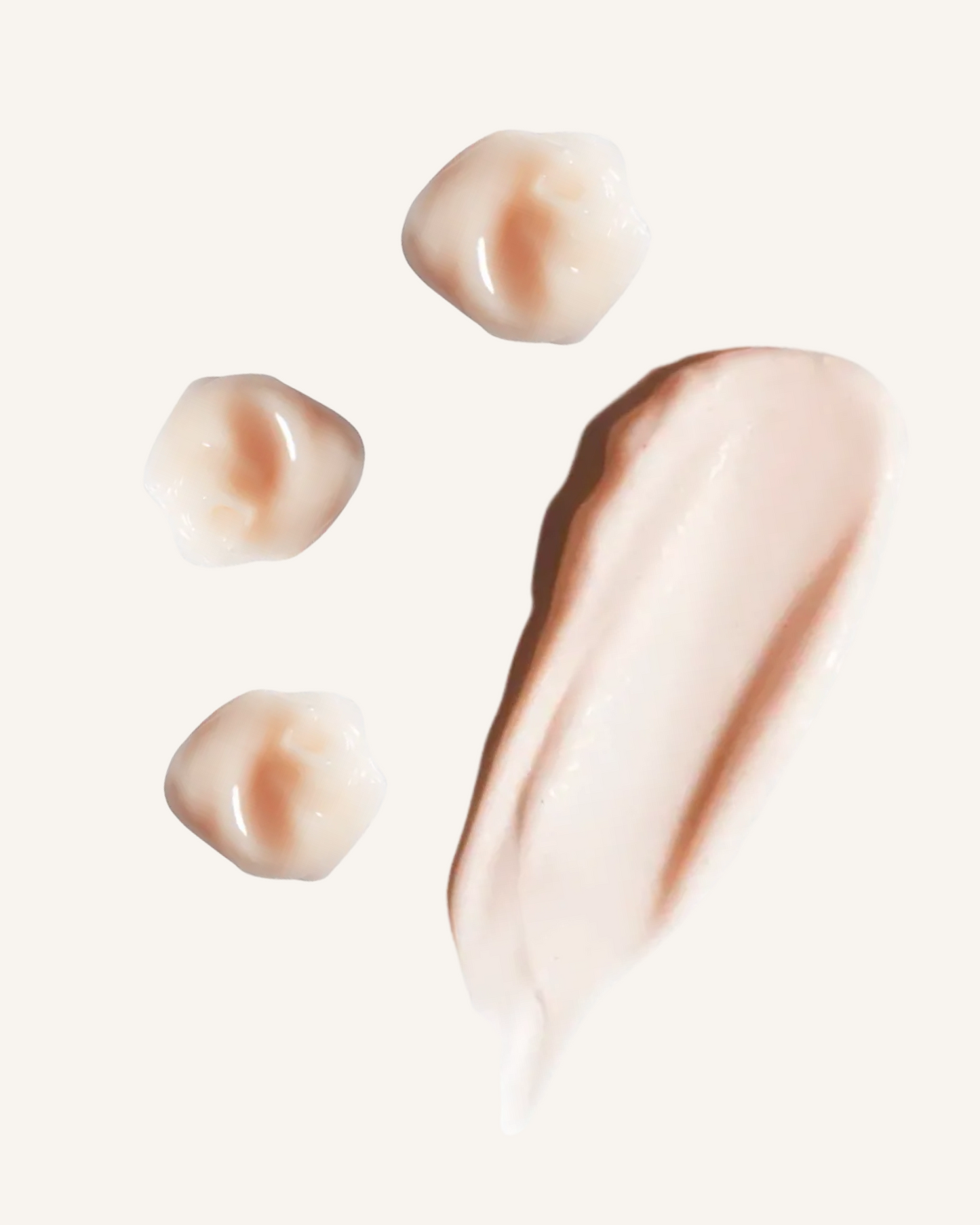 Close-up of beige cream with a smooth texture on a light background showing the texture of the hydration shampoo and conditioner|variant:93-oz