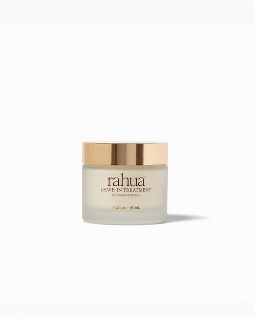 Rahua leave-in treatment jar on a white background