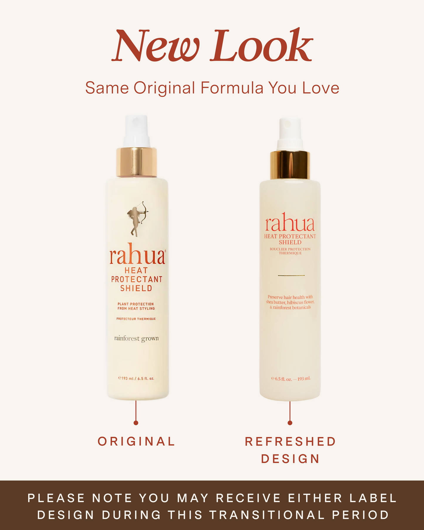 Two bottles of rahua hair products with a comparison label on a white background|variant:65-oz