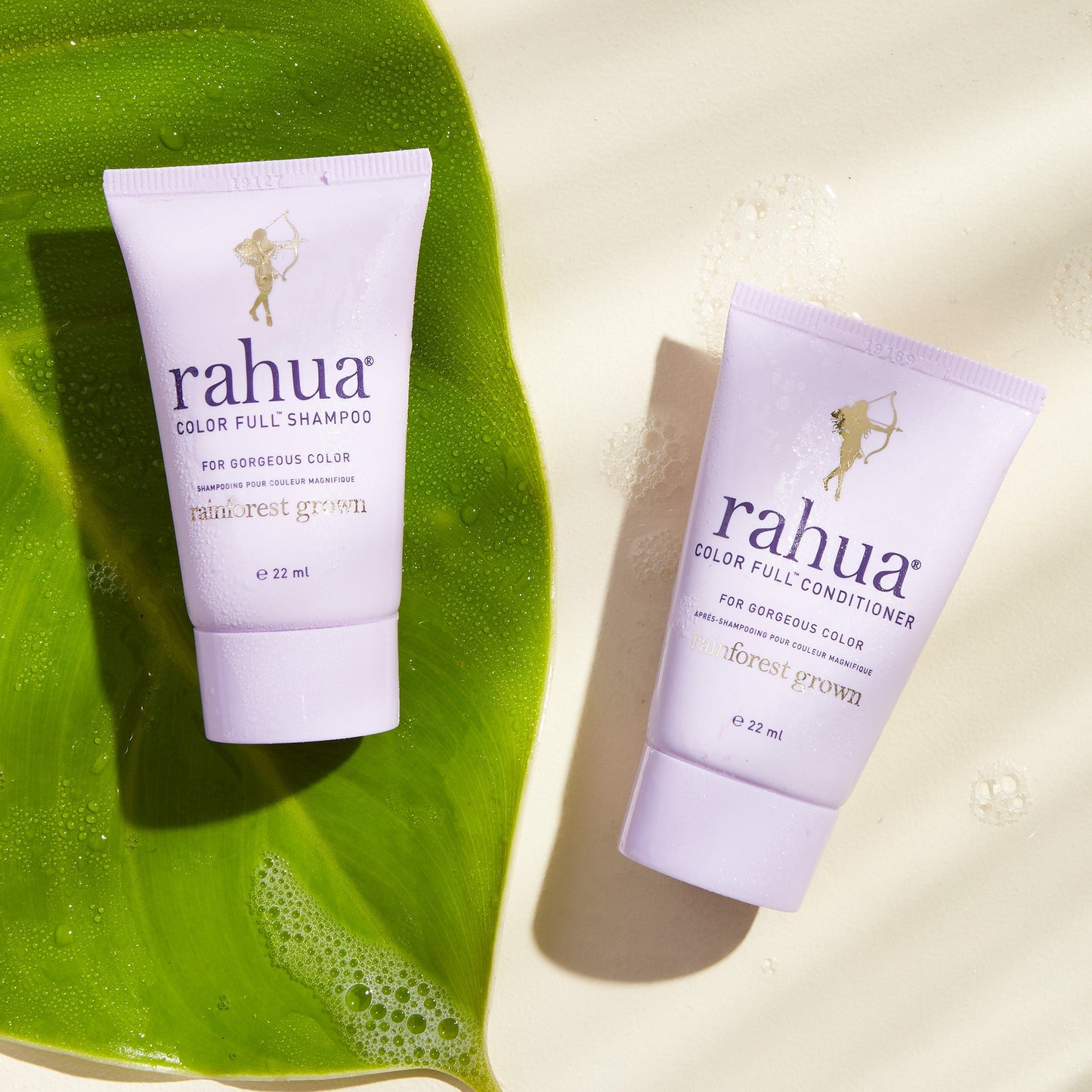 rahua color full Mini shampoo and conditioner with leaf