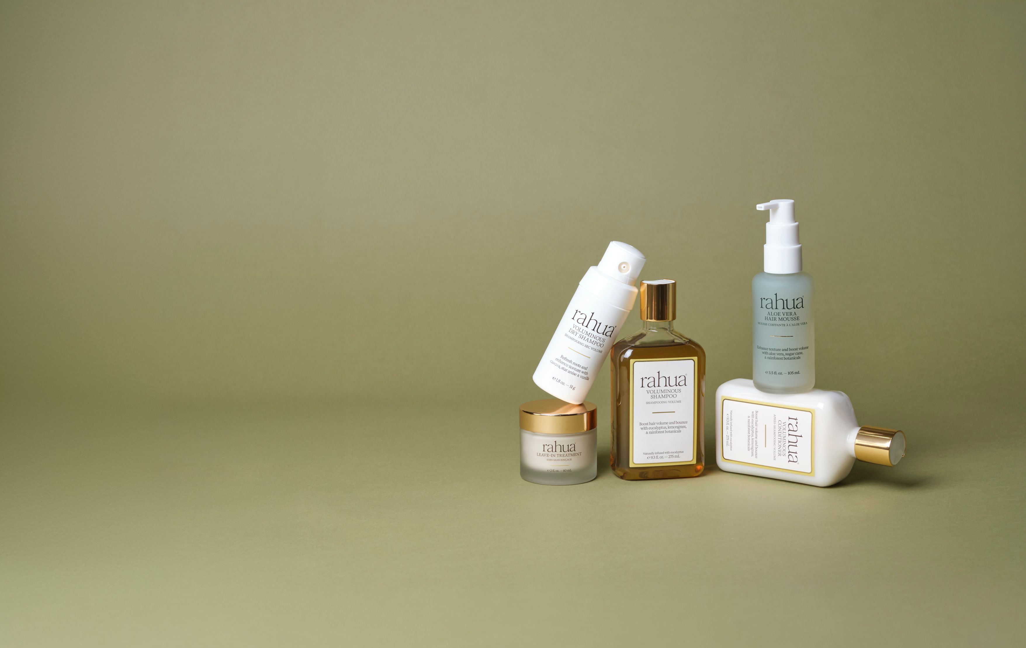 Rahua hair care products arranged as a custom gift set